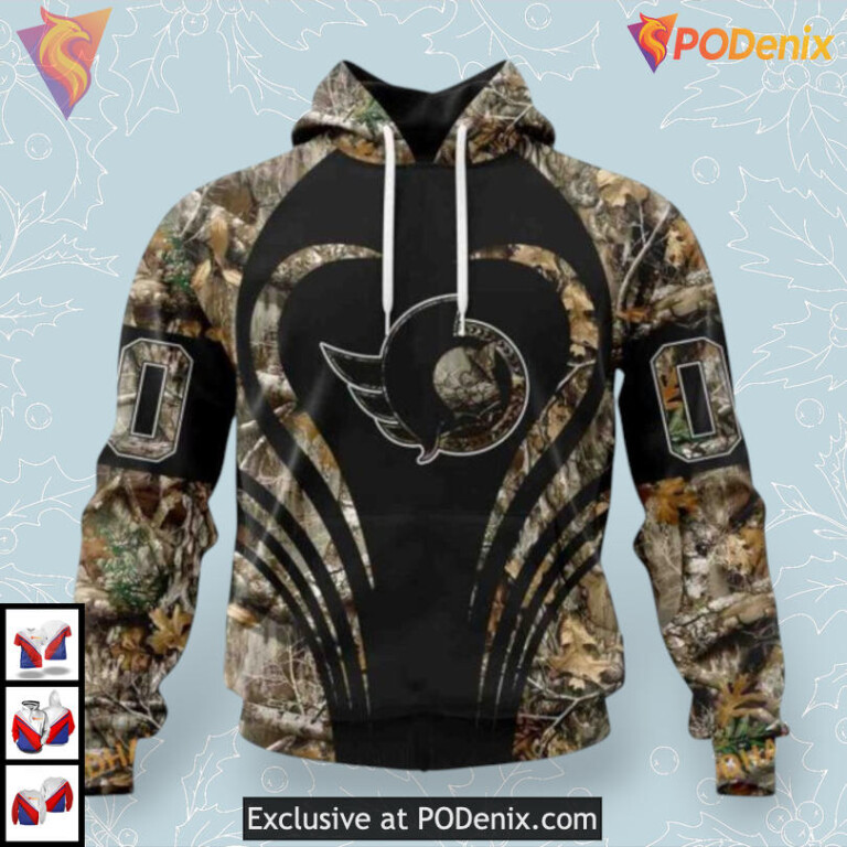 Camo Hunting Outdoor Style NHL Ottawa Senators Youth Hoodie 3D