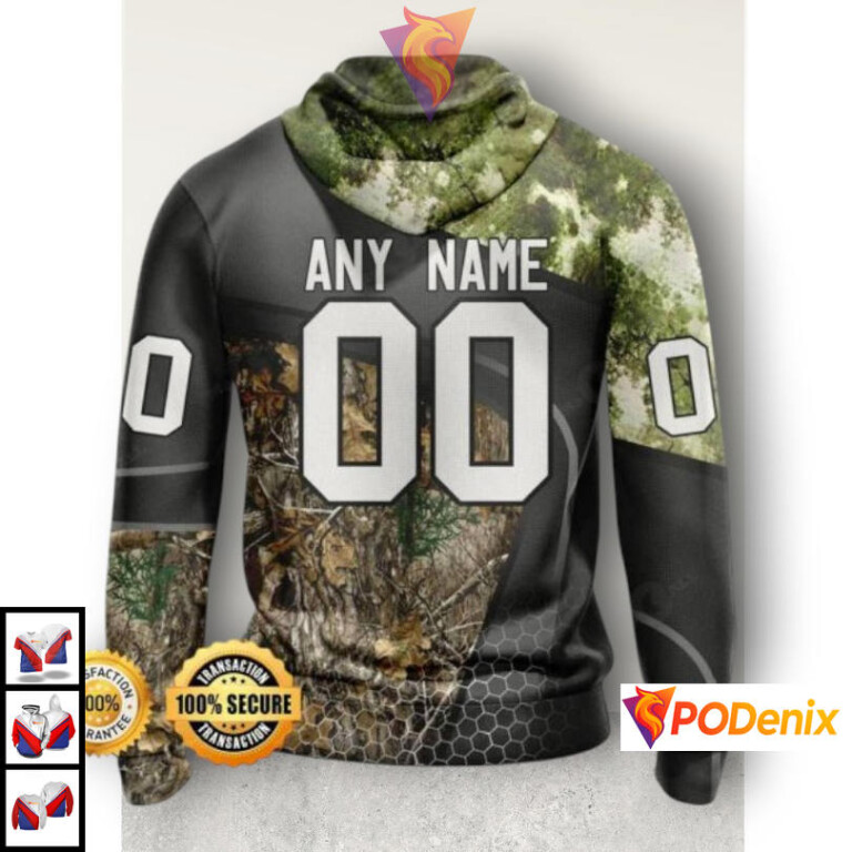 Camo Logo Design Custom Pittsburgh Penguins Christmas Hoodie 3D Apparel - 1