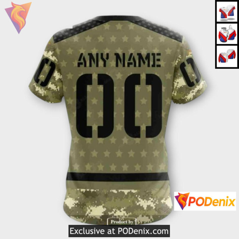 Camo Military Appreciation Edition Custom Colorado Avalanche Hoodie Sweatshirt - 4