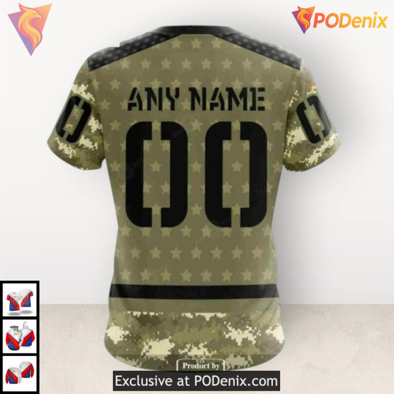 Camo Military Appreciation Edition Nashville Predators Womens Hoodie Custom 3D - 4