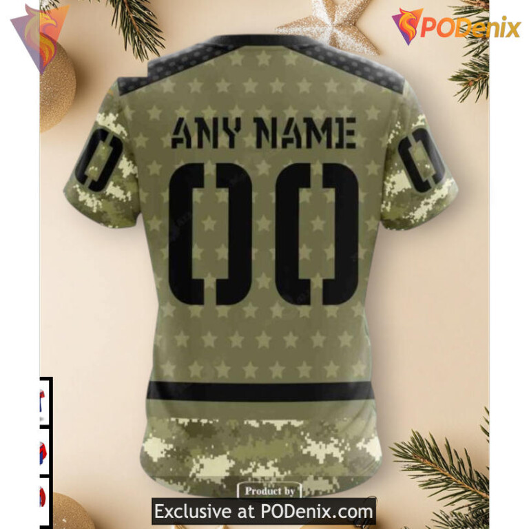 Camo Military Appreciation Graphic Style Seattle Kraken Personalized 3D Hoodie - 3
