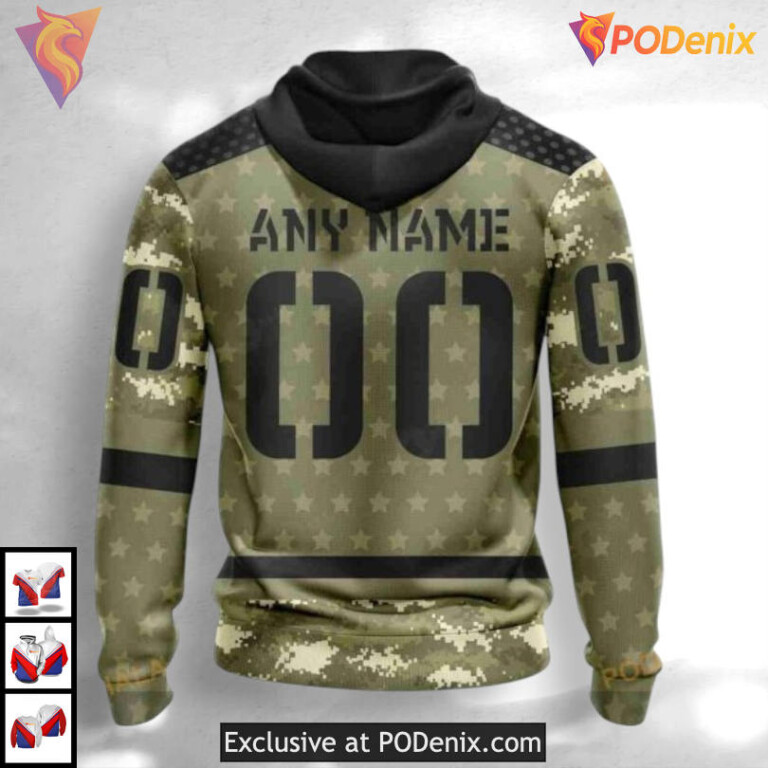 Camo Military Appreciation Style Retro Dallas Stars Hoodie Custom 3D - 2