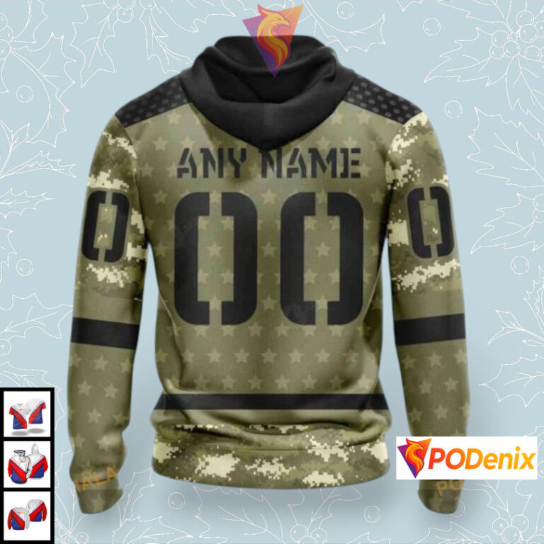 Camo Military Appreciation Tribute Custom Pittsburgh Penguins Christmas Hoodie NHL 3D - 1