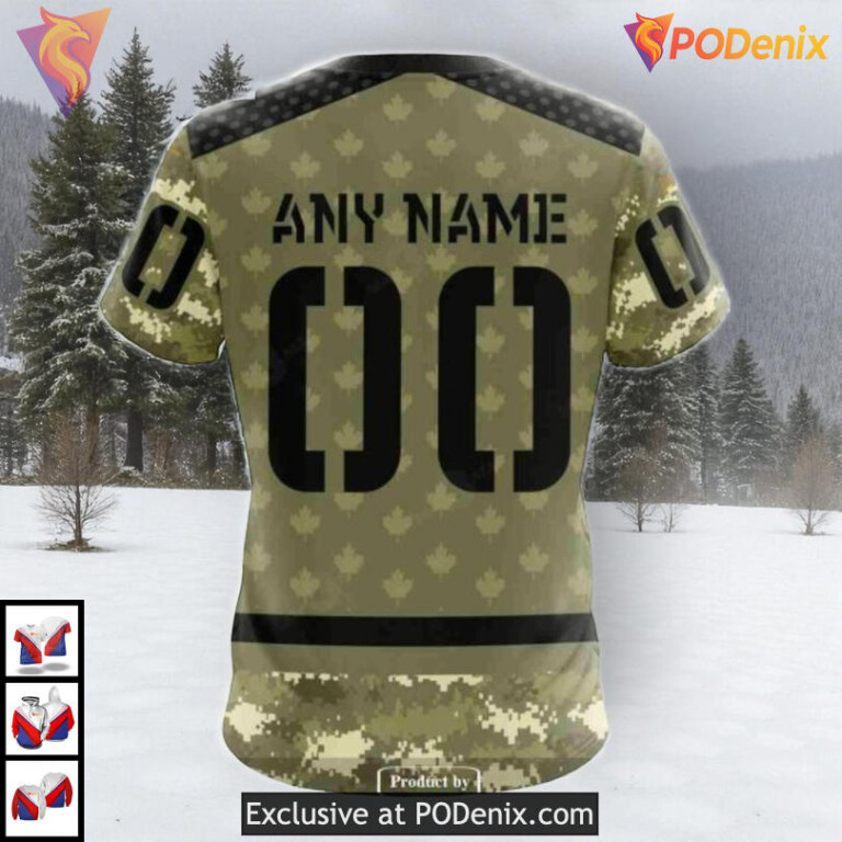 Camo Military Appreciation Tribute NHL Montreal Canadiens Winter Hoodie 3D - 6