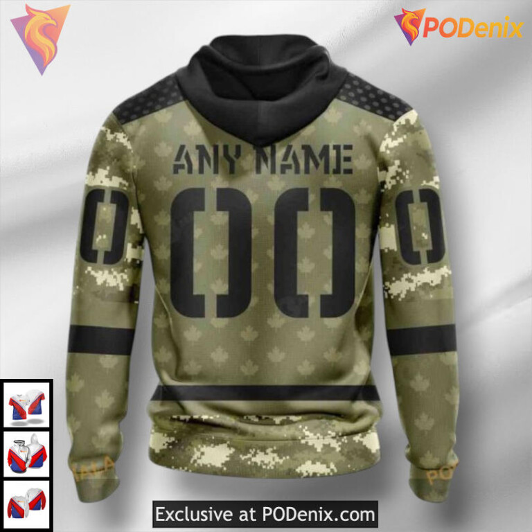 Camo Military Appreciation Tribute NHL Ottawa Senators Holiday Hoodie 3D - 1