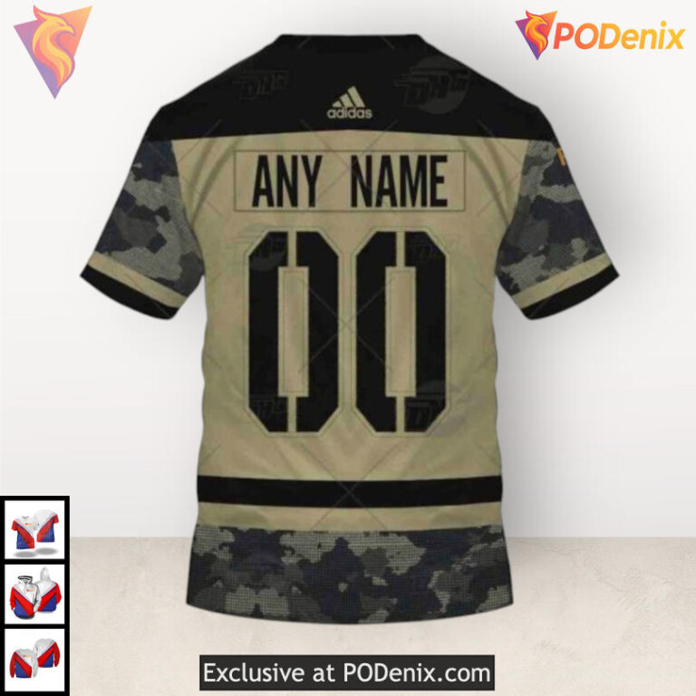 Camo Military Jersey Tribute Nashville Predators Youth Hoodie Custom 3D Apparel - 1