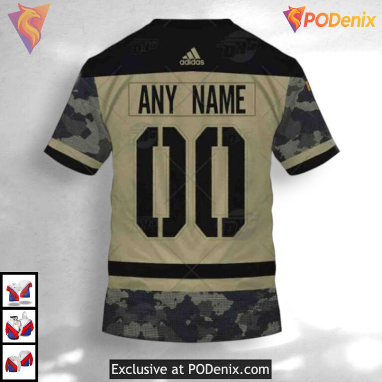 Camo Military Practice Jersey Dallas Stars Unisex Hoodie Custom 3D - 1