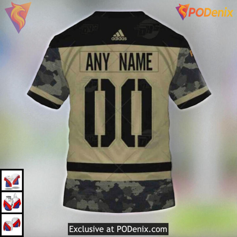 Camo Military Practice Jersey NHL Montreal Canadiens Unisex Hoodie 3D - 1