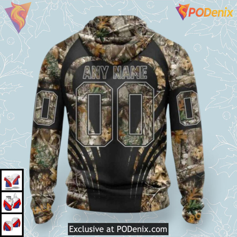 Camo Outdoor Hunting Concept NHL Personalized Seattle Kraken Hoodie 3D - 1
