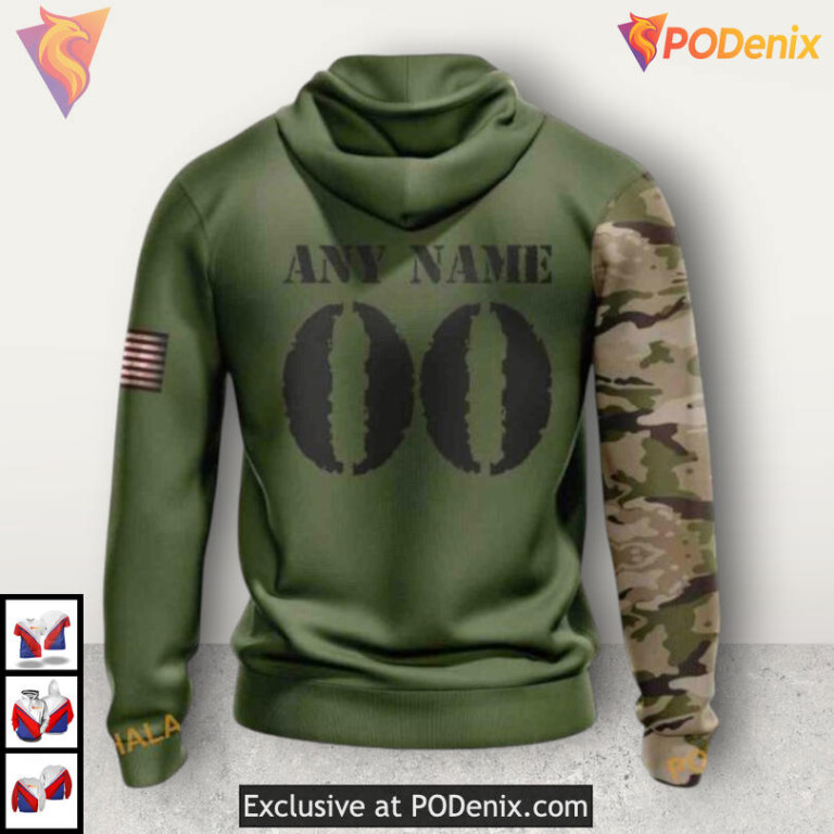 Camo Skull Artwork Name Number Carolina Hurricanes Mens Hoodie 3D Custom - 1