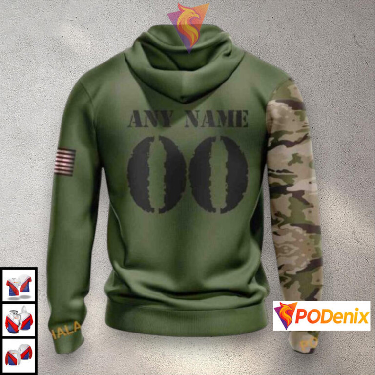 Camo Skull Artwork Name Number Concept Pittsburgh Penguins Winter Hoodie NHL 3D - 1