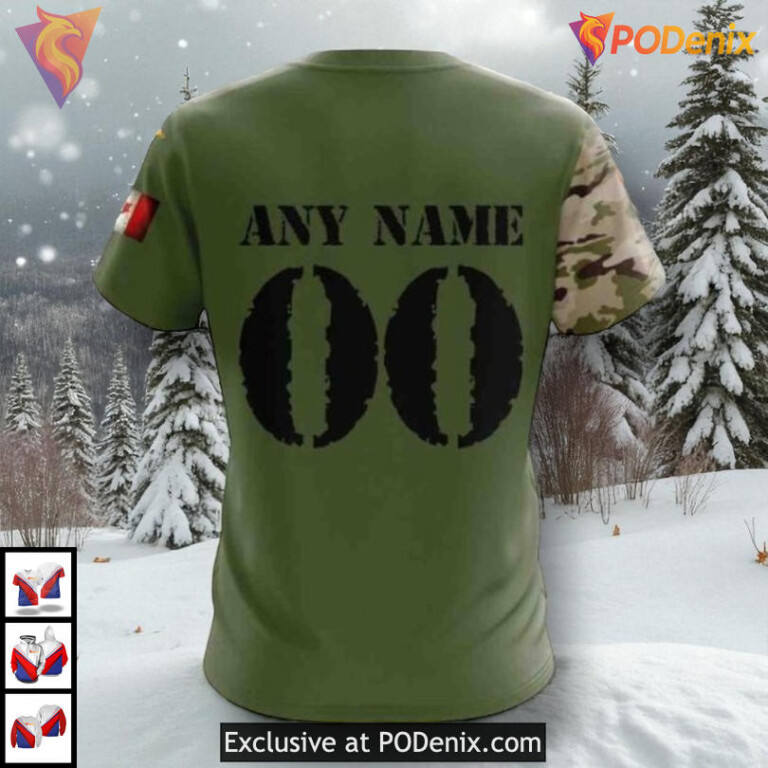 Camo Skull Artwork Name Number Edition NHL Montreal Canadiens All Over Print Hoodie - 3