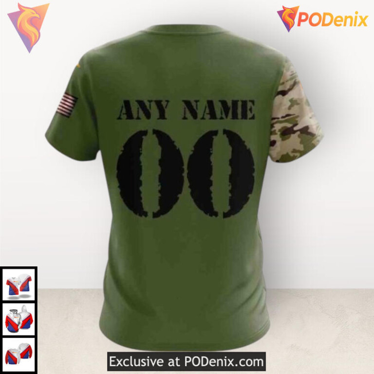 Camo Skull Artwork Name Number Nashville Predators Zip Up Hoodie Custom Design - 3