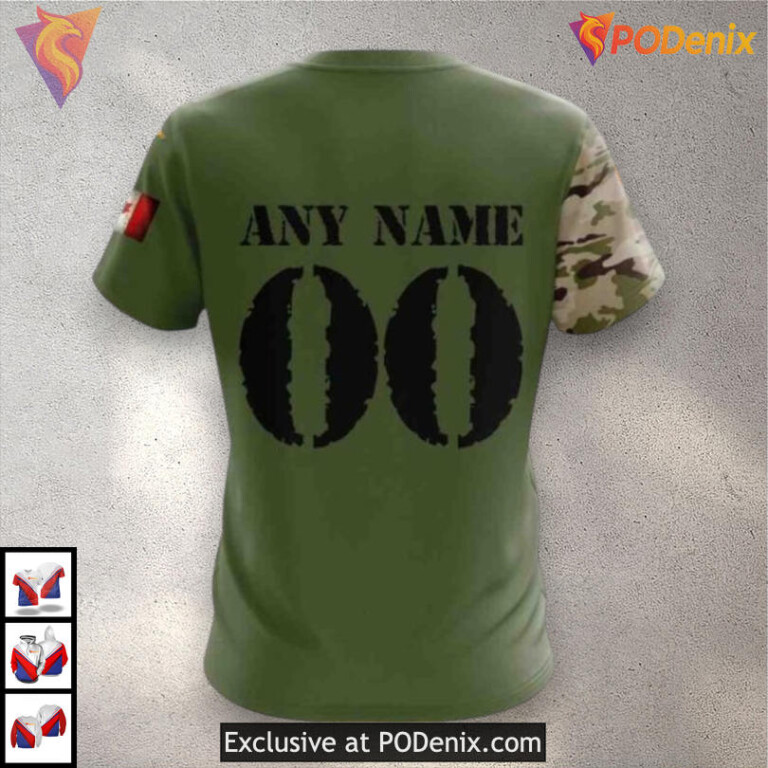 Camo Skull Artwork Name Number NHL Ottawa Senators Winter Hoodie 3D - 3