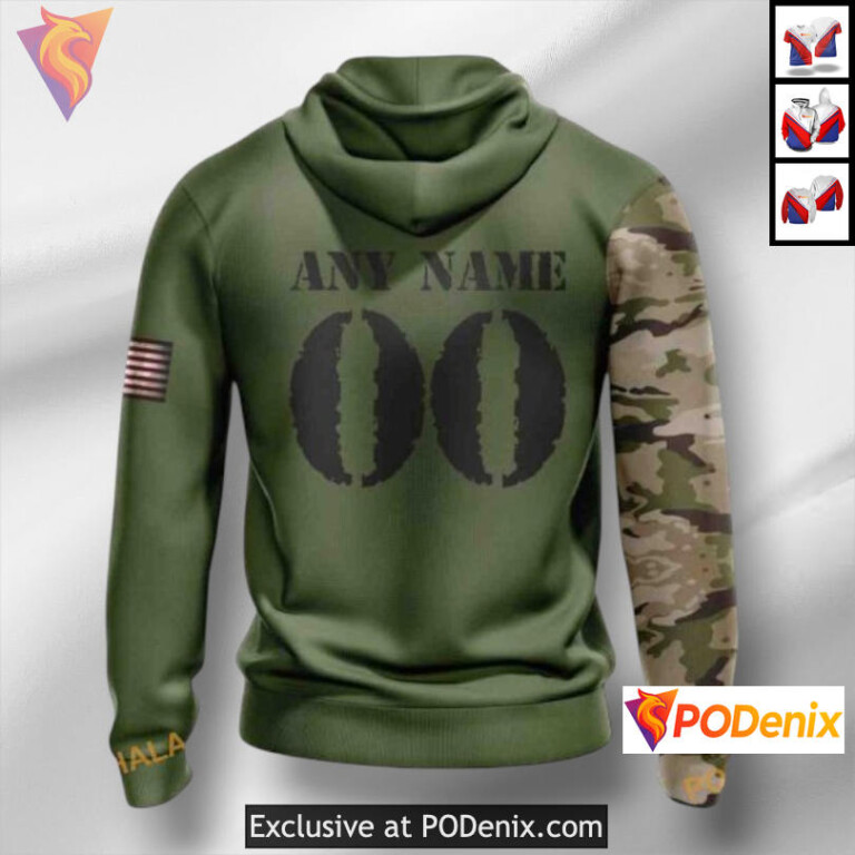 Camo Skull Name Number Design Colorado Avalanche Fan Hoodie Custom 3D - 1
