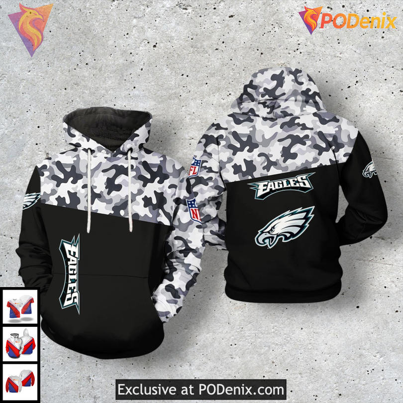 Camo Veteran Tribute Artwork Philadelphia Eagles Zip Up Hoodie Custom 3D Apparel Camo Veteran Tribute Artwork Philadelphia Eagles Zip Up Hoodie Custom 3D Apparel