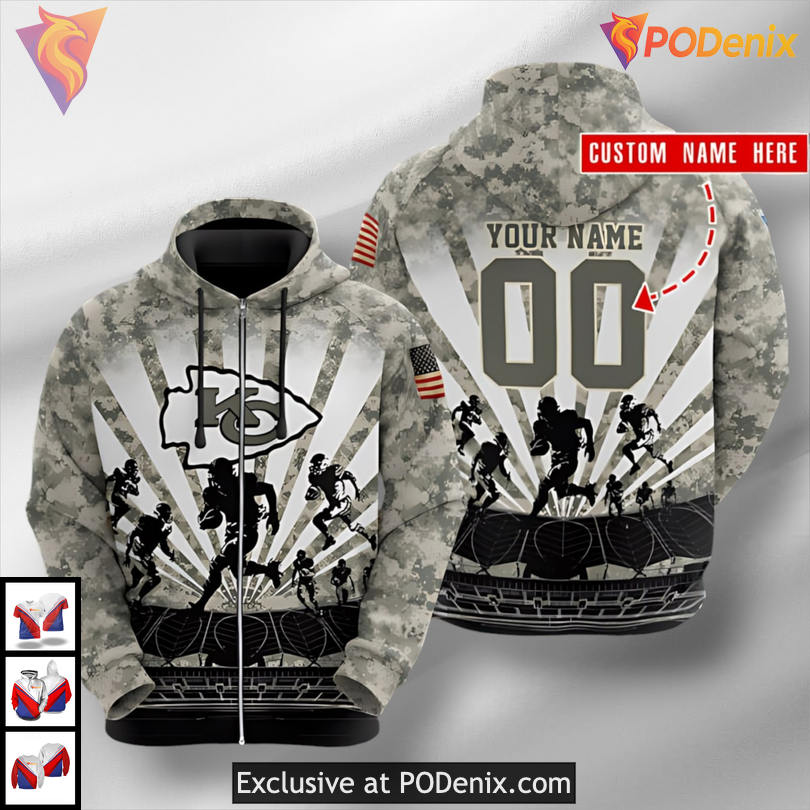 Camouflage Charge Vintage Kansas City Chiefs Mens Hoodie, Custom 3D Design Camouflage Charge Vintage Kansas City Chiefs Mens Hoodie, Custom 3D Design