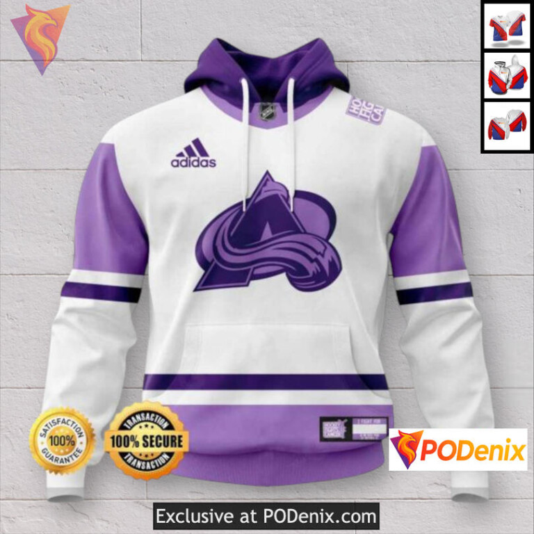 Cancer Awareness Support Design Colorado Avalanche Fan Hoodie Custom 3D