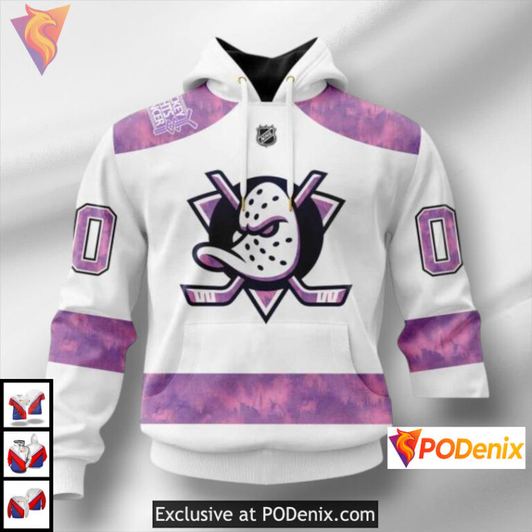Cancer Awareness Tribute Anaheim Ducks Hoodie 3D Game Day Outfit Support Edition