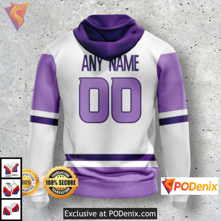 Cancer Awareness Tribute Anaheim Ducks Hoodie With Hockey Logo Lavender Edition - 1
