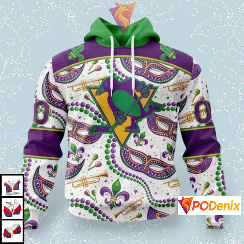 Celebrate Mardi Gras in Style with Pittsburgh Penguins Hoodie Custom NHL Apparel