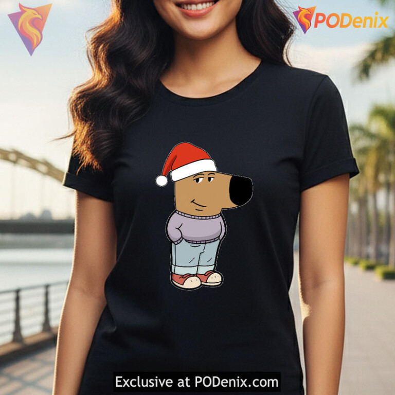 Chill Guy Christmas Hoodie Meme, Funny Santa Holiday Graphic Outfit - 1