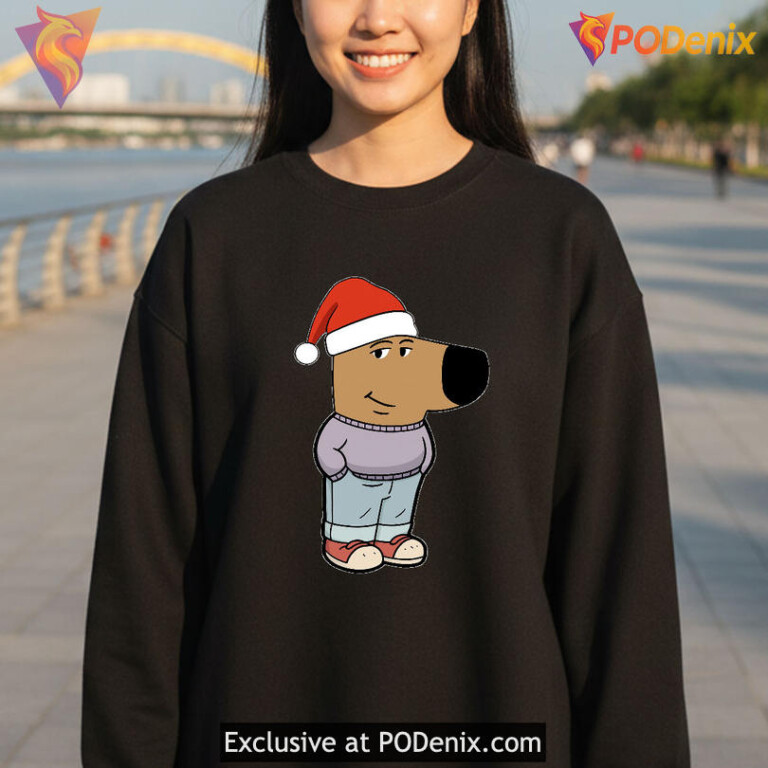 Chill Guy Christmas Hoodie Meme, Funny Santa Holiday Graphic Outfit - 2