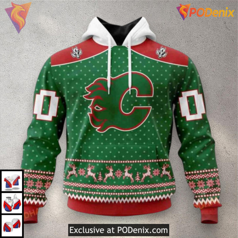 Christmas Apparel Collection Calgary Flames Graphic Hoodie 3D Holiday Style