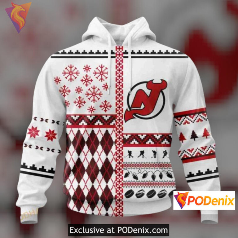 Christmas Celebration New Jersey Devils 3D Hoodie Unisex Festive Edition