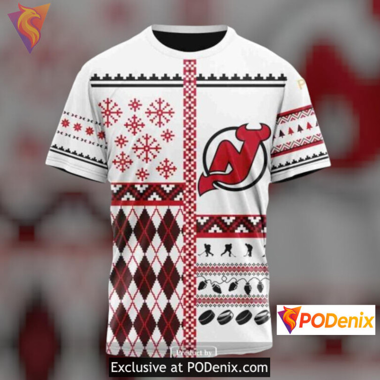 Christmas Celebration New Jersey Devils 3D Hoodie Unisex Festive Edition - 3