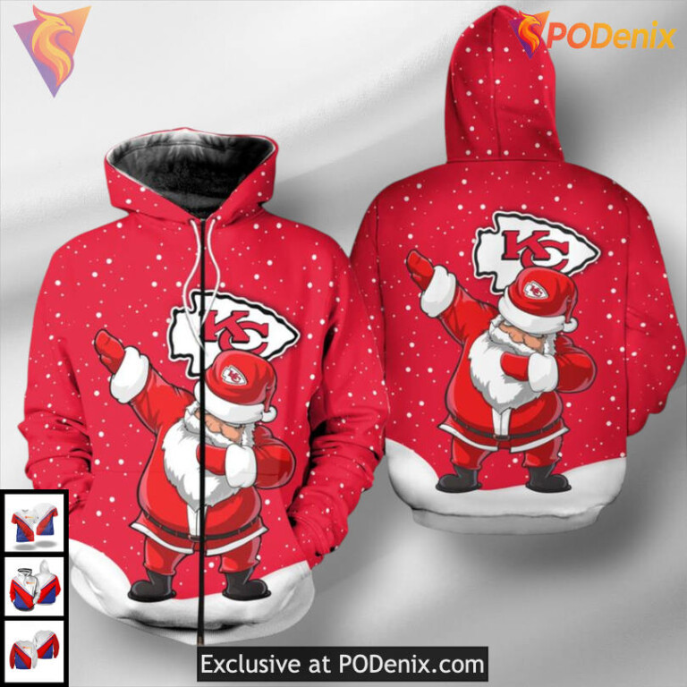 Christmas Dab Santa Kansas City Chiefs Hoodie 3D, Holiday Limited Edition