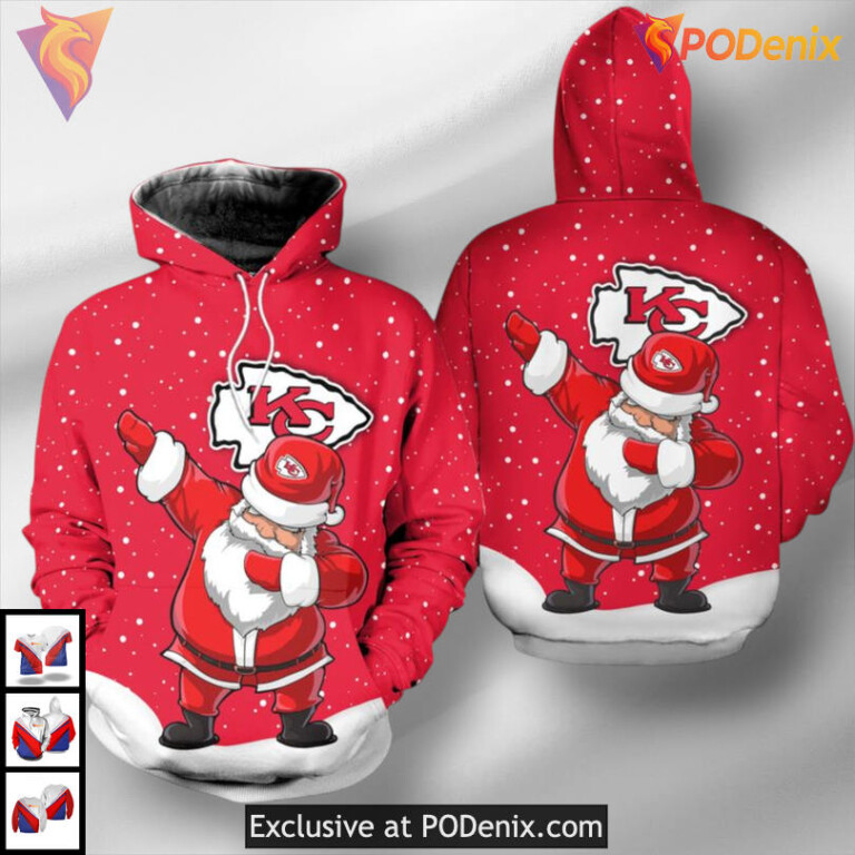 Christmas Dab Santa Kansas City Chiefs Hoodie 3D, Holiday Limited Edition - 1
