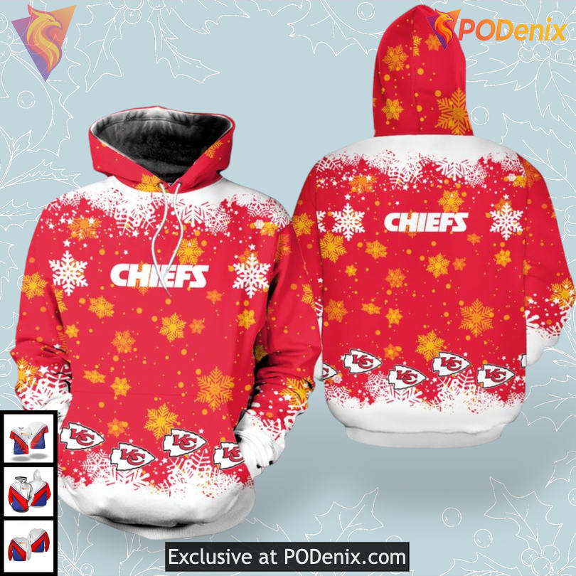 Christmas Edition Kansas City Chiefs Hoodies For Men Winter Fan Apparel Christmas Edition Kansas City Chiefs Hoodies For Men Winter Fan Apparel