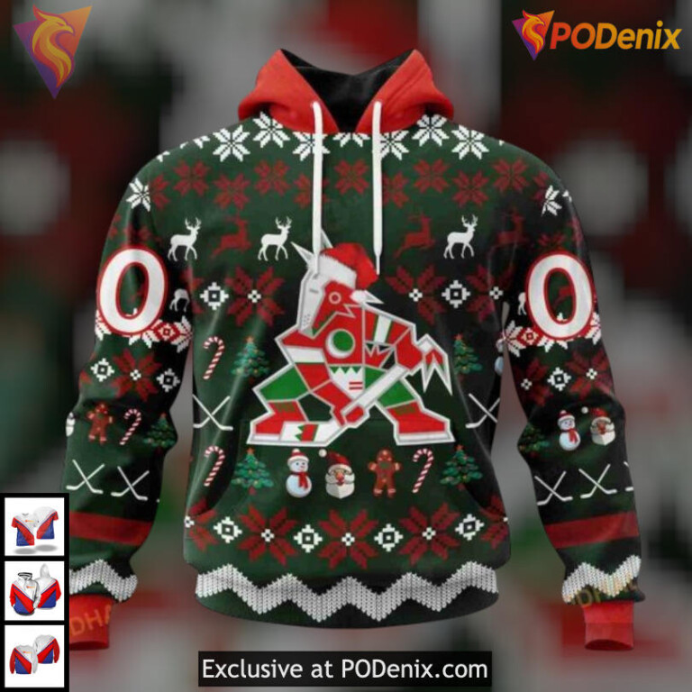Christmas Family Celebration Arizona Coyotes Unisex Hoodie Men Women 3D