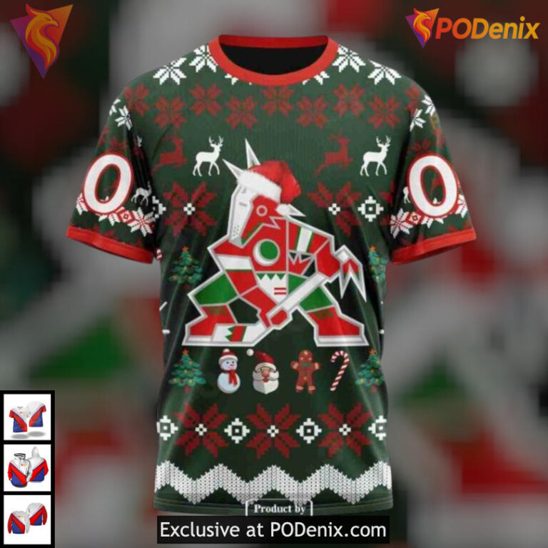 Christmas Family Celebration Arizona Coyotes Unisex Hoodie Men Women 3D - 3