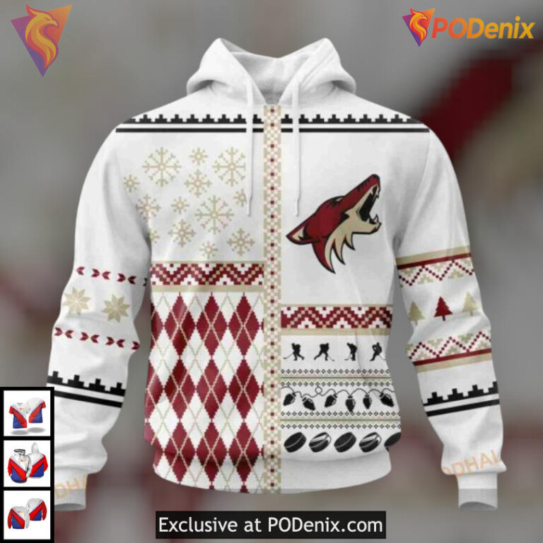 Christmas Is Coming Celebration Arizona Coyotes Mens Hoodie Unisex Edition