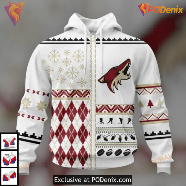 Christmas Is Coming Celebration Arizona Coyotes Mens Hoodie Unisex Edition - 1