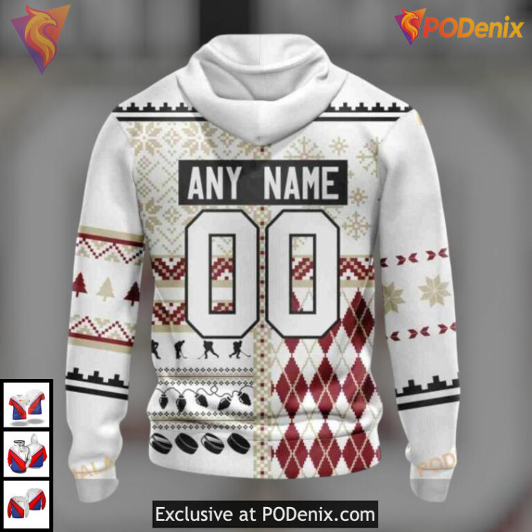 Christmas Is Coming Celebration Arizona Coyotes Mens Hoodie Unisex Edition - 2