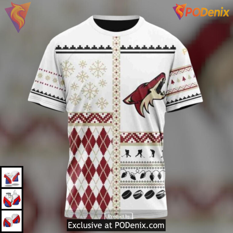 Christmas Is Coming Celebration Arizona Coyotes Mens Hoodie Unisex Edition - 3