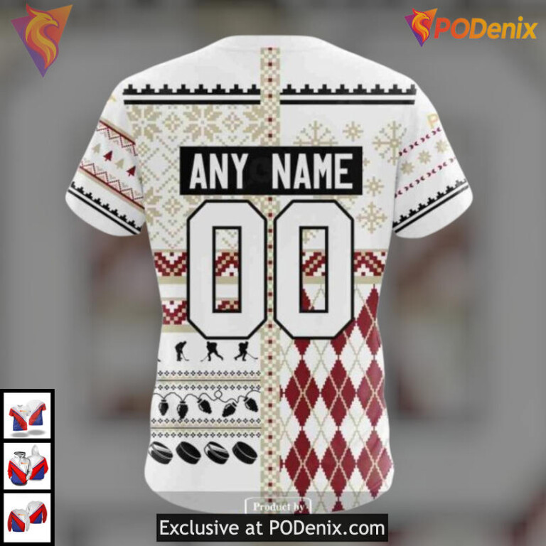 Christmas Is Coming Celebration Arizona Coyotes Mens Hoodie Unisex Edition - 4