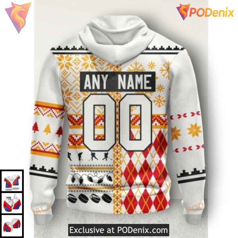 Christmas Is Coming Custom Calgary Flames Sweatshirt Hoodie 3D Edition - 2