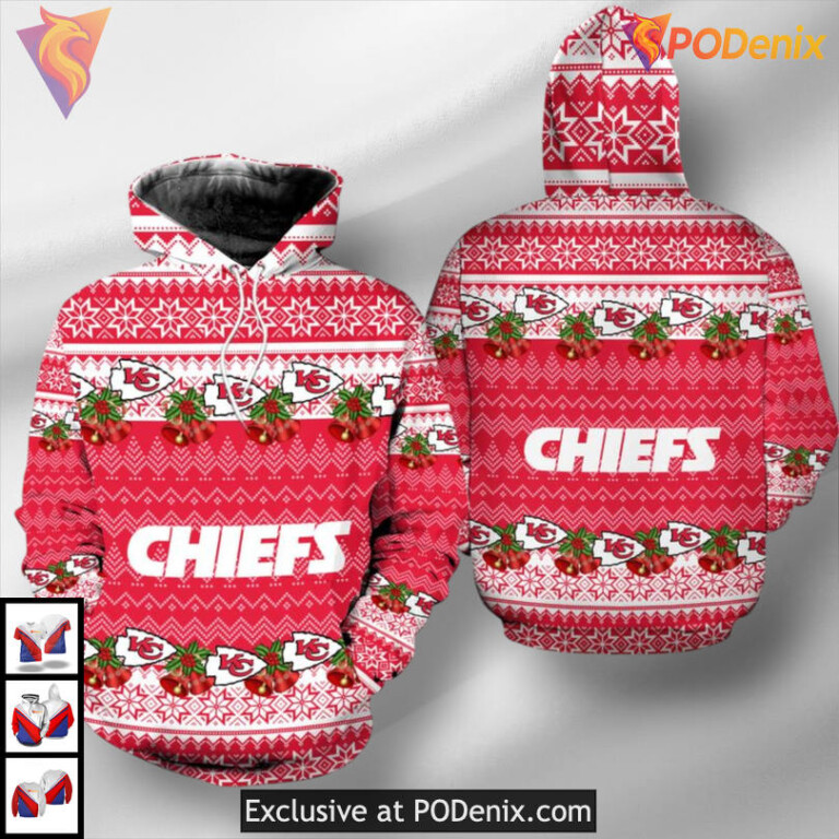 Christmas Limited Edition Personalized Kansas City Chiefs Hoodie Zip Up 3D - 1