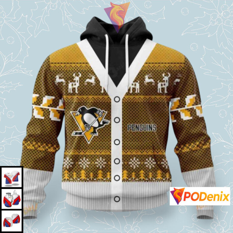 Christmas Season Celebration Custom Pittsburgh Penguins Holiday Hoodie NHL 3D