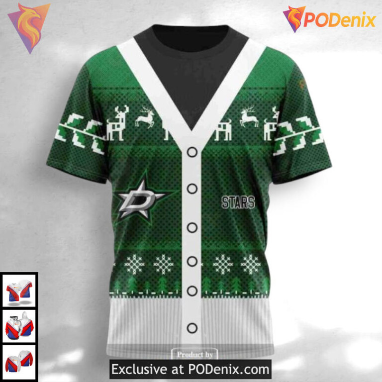 Christmas Season Celebration Dallas Stars Graphic Hoodie Custom 3D - 3