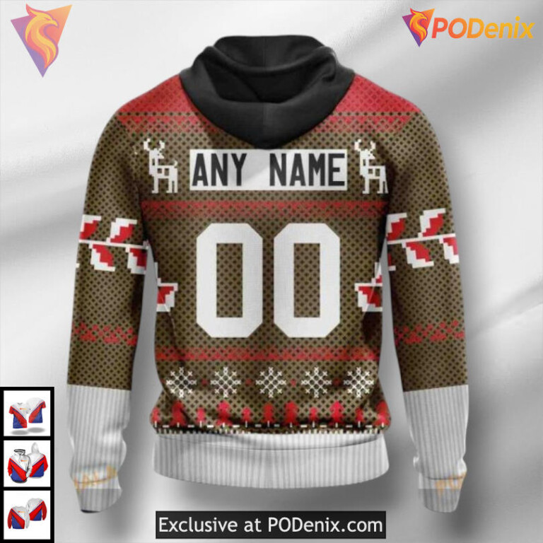 Christmas Season Celebration NHL Ottawa Senators Winter Hoodie 3D - 1