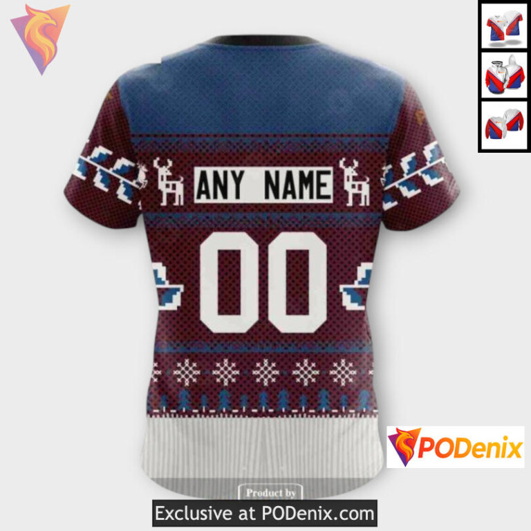 Christmas Season Festive Design Personalized Colorado Avalanche Hoodie Custom 3D - 4
