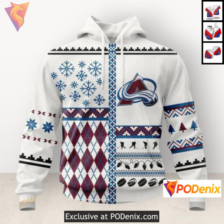 Christmas Unisex Celebration Colorado Avalanche Zip Up Hoodie Custom 3D