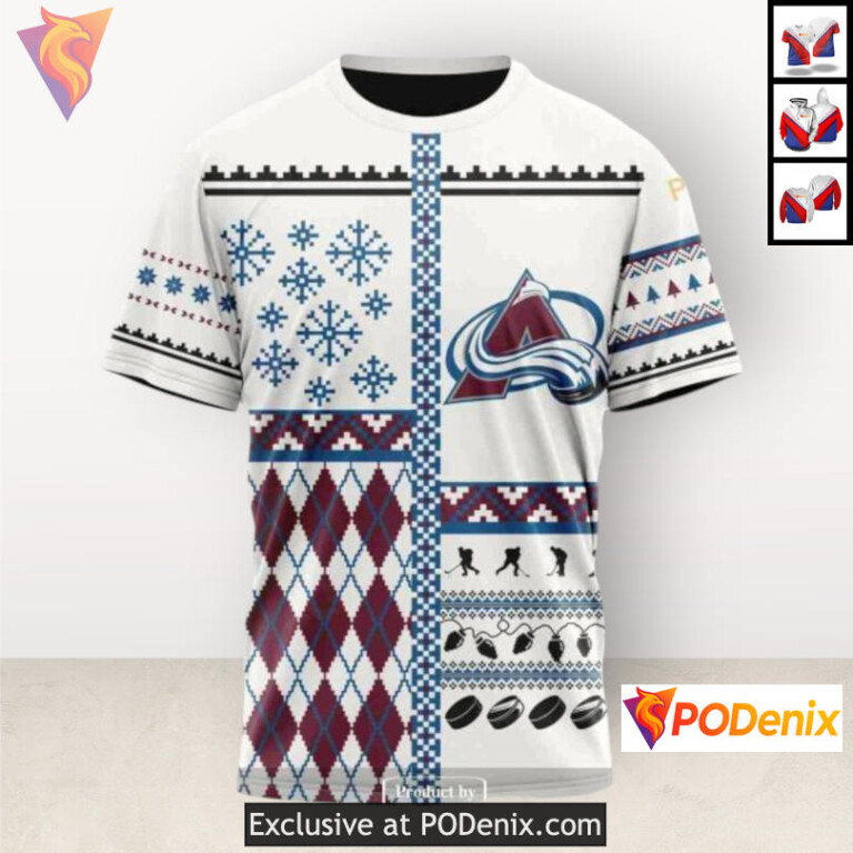 Christmas Unisex Celebration Colorado Avalanche Zip Up Hoodie Custom 3D - 3