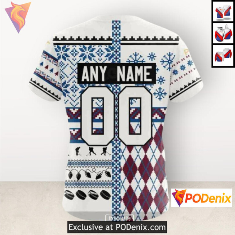 Christmas Unisex Celebration Colorado Avalanche Zip Up Hoodie Custom 3D - 4