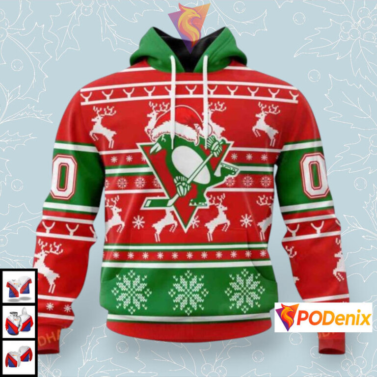 Christmas Unisex Edition Custom Pittsburgh Penguins Mens Hoodie NHL 3D
